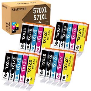 CANON Pack de 5 cartouches d'encre PGI-570 / CLI-571 PGBK/Noir/Cyan/Magenta/Jaune  - Zoma