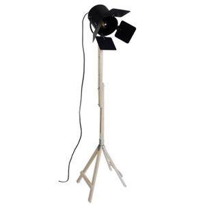 LAMPADAIRE TOSEL Lampadaire liseuse 1 lumières - luminaire intérieur - acier noir - Style inspiration nordique - H150cm L40cm P30cm