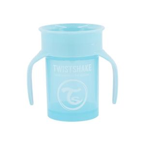 TASSE D'APPRENTISSAGE Twistshake Tasse à bec 360 ​​avec poignées - Bébé  - 230 ml -Tasse de sevrage anti-fuite- Sans BPA -Entraînement - Enfants-6m+-Bleu