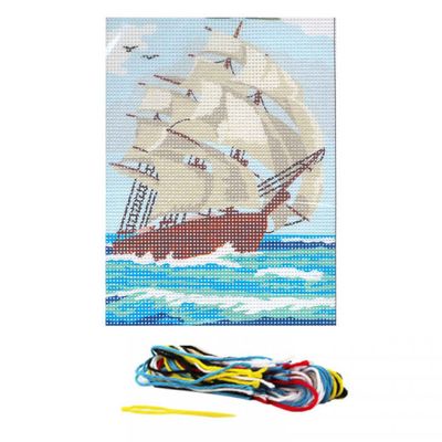 Luca-S BC225 Kit Point De Croix Hortensia Avec Cerceau - Broderie 17x17 Cm