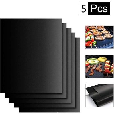 Lot 4 Protections Grille Four Silicone 35,6 Cm – Résistantes Chaleur Noir Anti-Brûlure Bras