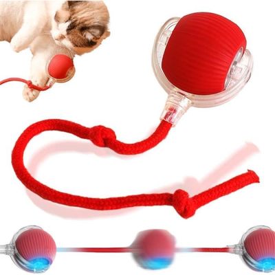 Balle Interactive Rechargeable Pour Chien - Avec Queue En Corde, Lumières, Sons, Mouvement Aléatoire