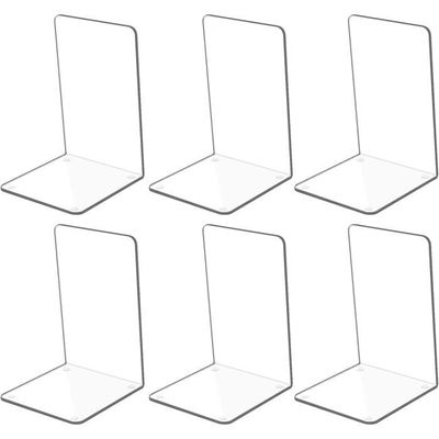 MaxGear Lot de 3 paires de serre-livres extra larges en métal robuste de qualité supérieure pour étagères, serre-livres antidérapants pour livres/ films/CD/jeux, 21,6 x 15 x 19,8 cm