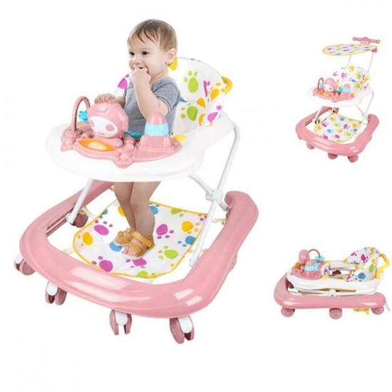 UBRAVOO Tricycle Bébé 7 En 1 Pliable Pour 6 Mois à 5 Ans - Phares Frein Auvent Garde-Corps