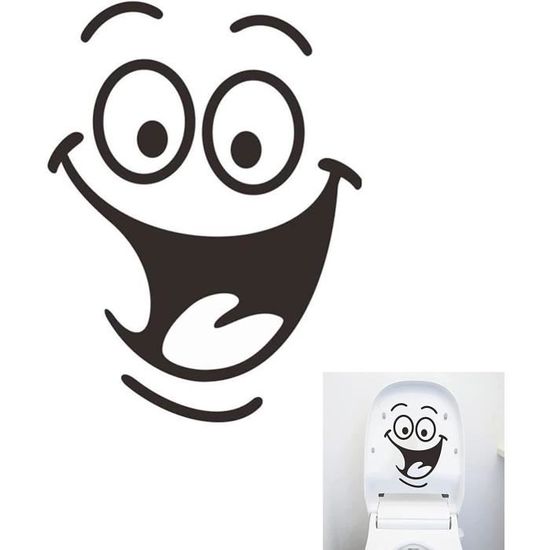 Sticker Toilette Smiley Abattant WC
