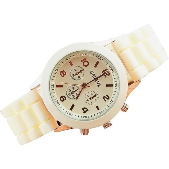 Soldes Montres Homme Montre Quartz Bracelet En Silicone