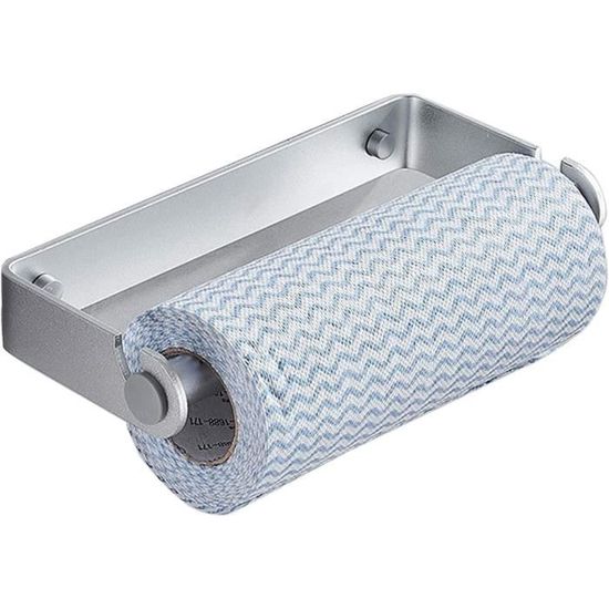 Porte-Rouleau Essuie-Tout WOHNHELD - Autocollant Mural Acier Inoxydable Avec Frein