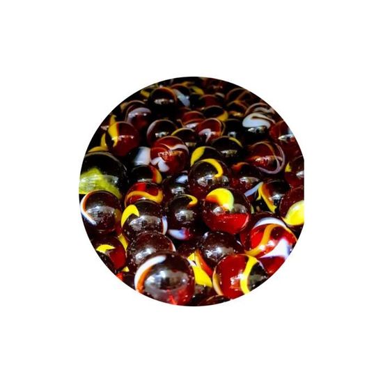 25 Billes Précieuses En Verre - Diamètre 16 Mm, Billes Colorées Pour Collection, Décoration, Jeu (variation Possible 2 Mm)