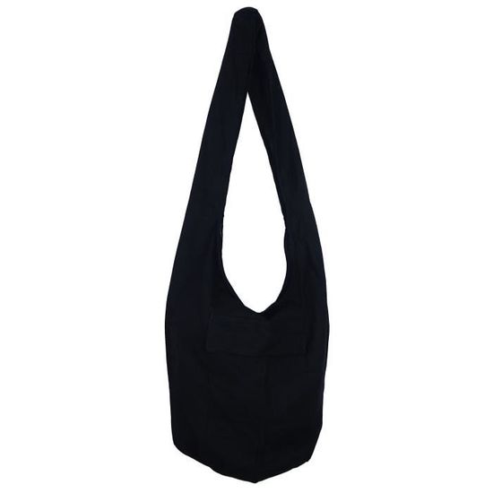 Sac Bandouliere Ethnique Sac a main Coton Besace boheme Boho homme femme fourre tout shoulder bag Coton Artisanal noir Cdiscount Bagagerie Maroquinerie