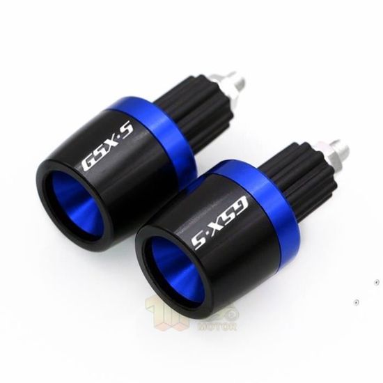 Embouts De Guidon Moto CNC 7/8" - Aluminium Anodisé - Réducteur De Vibrations - Pour Kawasaki Z650