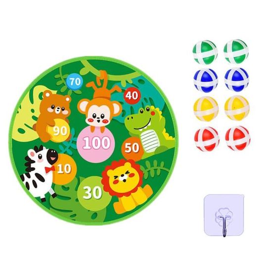 Jeu De Fléchettes à Balles Collantes Pour Trampoline - 10 Balles Incluses - Pour Intérieur Et Extérieur