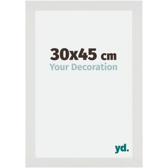 Cadre Photo 30x42 cm - Blanc Mat - MDF - Bologna
