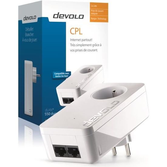 DEVOLO dLAN 550 Duo+ Extension - 1 adaptateur CPL - 500 Mbit/s