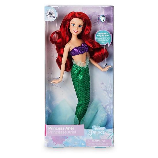 Poupee Classique Disney Ariel Avec Bague La Petite Sirene
