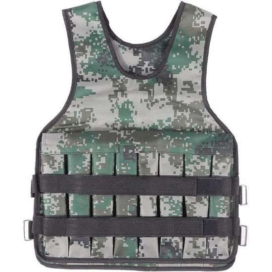 Gilet Lesté Réglable MiR Pro - Jusqu'à 90 Lbs (41 Kg) - 30 Emplacements - Néoprene Noir - Occasion Fonctionnel