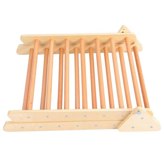 Triangle D'escalade Montessori 8-en-1 En Bois - Pour Enfants 1-6 Ans, Hauteur Réglable, Charge 80kg (couleurs Froides)
