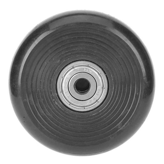 Roue PU Transparente Noire De 3 Pouces Avec Roulement 608zz Pour Patins, Accessoires De Chariot à Bagages, 3 Voies, Roue De Chariot, Chariot à 3 Roues