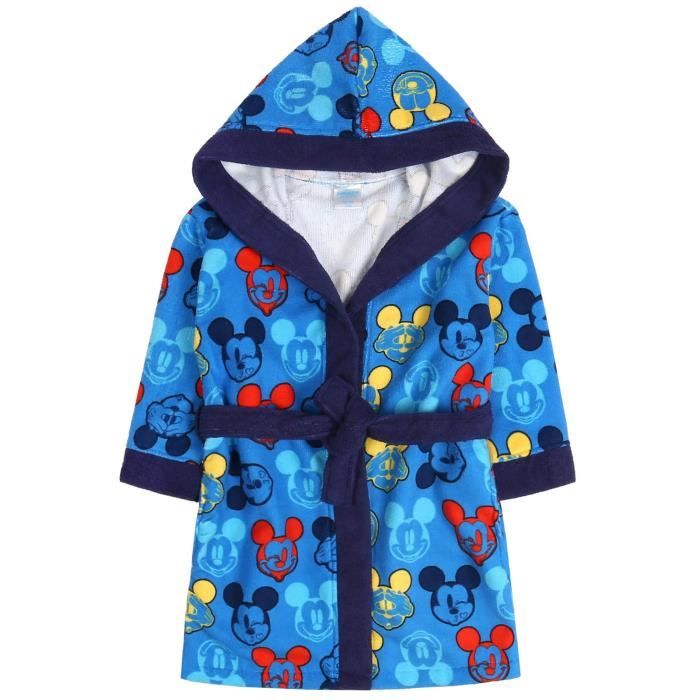 Chaud peignoir de couleur bleue marine pour enfant Mickey Mouse 7 8 ans Cdiscount Maison