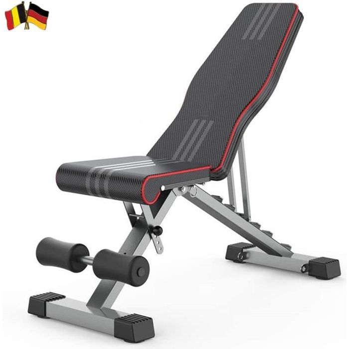 TOP Banc de Musculation incliné ,Pliable ,Dossier réglables en 6 Positions/ siège 4 directions réglable,