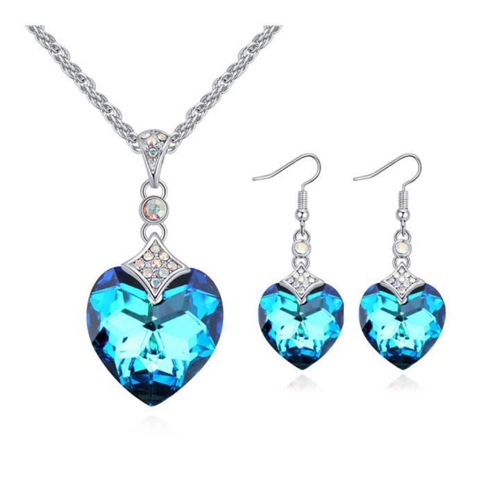 Chaine De Cou Vendue Seule OO71B Coeur des femmes de l'océan » 925 Gifts Pendentif en argent sterling collier pour la Fête des Mères