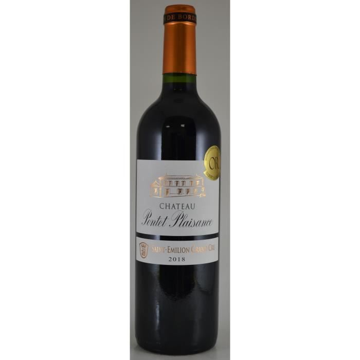 Château Pontet Plaisance 2018 - AOC Saint Emilion Grand Cru - Vin rouge de Bordeaux - 75cl