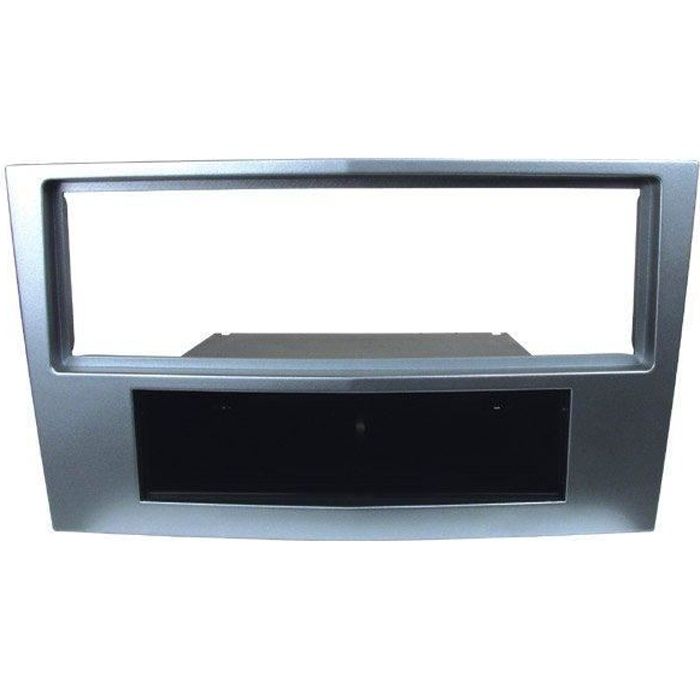 Façade autoradio 1DIN Opel Corsa D 06-11 - Argent - RAF1904S - avec vide poche