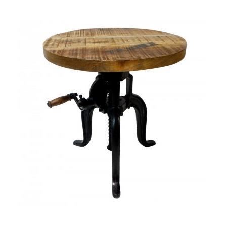 Table Basse Ronde Style Industriel Réglable 'Fl…