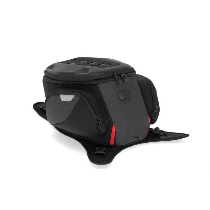 Sacoche de réservoir support sangles pro enduro SW-Motech 12 15 l - noir/gris