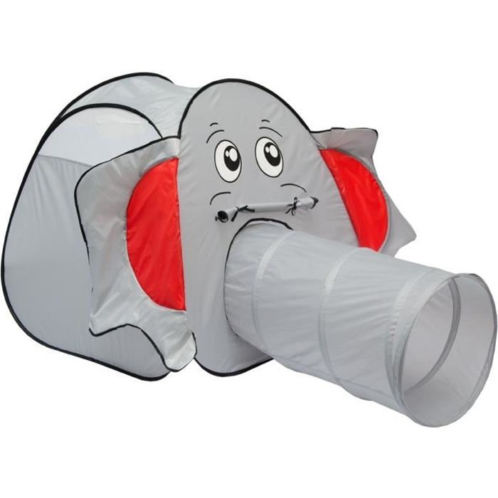 Tente de Jeu pop up pour enfants Maison Jouet éléphant JUMBO | incl tunnel + pratique étui pour le garder / transporter| léger id...