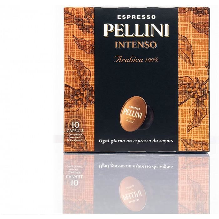 Pellini Caffè, Espresso Pellini Intenso, Compatibles Nescafé Dolce Gusto - Pack De 6 Étuis (Au Total 60 Capsules)