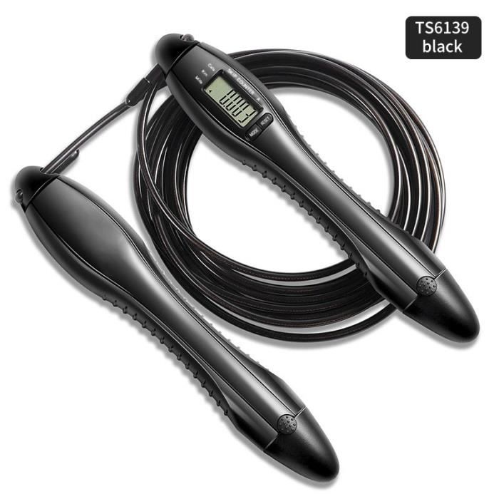 Accessoires Fitness - Musculation,Corde à sauter fitness perte de poids exercice combustion des graisses - Type black (TS6139)