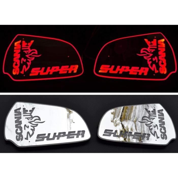 24/7auto 2x 24V LED Super Griffin Intérieur Porte Plaquettes pour Scania Camion Rouge Éclairage