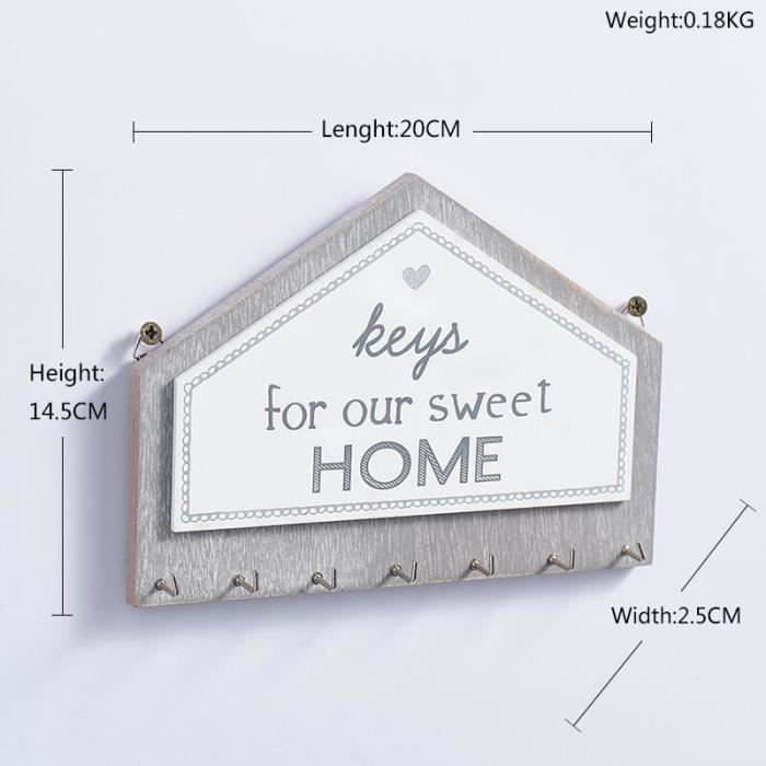 Porte clé mural en bois, crochet de manteau Vintage, couloir, gain de place, petite porte de chambre à coucher, support LA4116