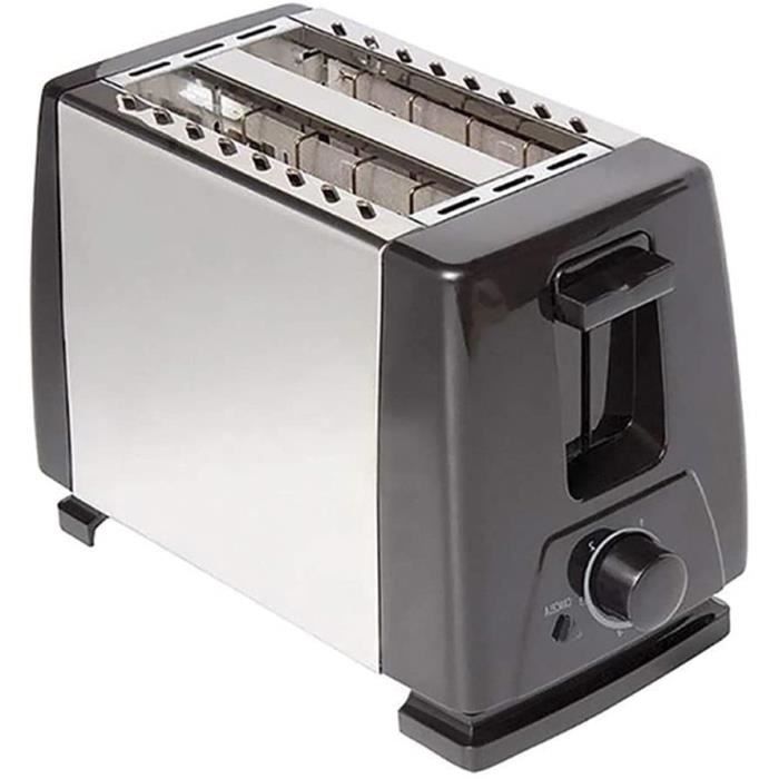 TOASTER AIPZDJ 2 Tranches Acier Inoxydable Grille Pain 6 Ombre Reacuteglages Automatique Vite Chauffage Pain Grille Pain Reacute750