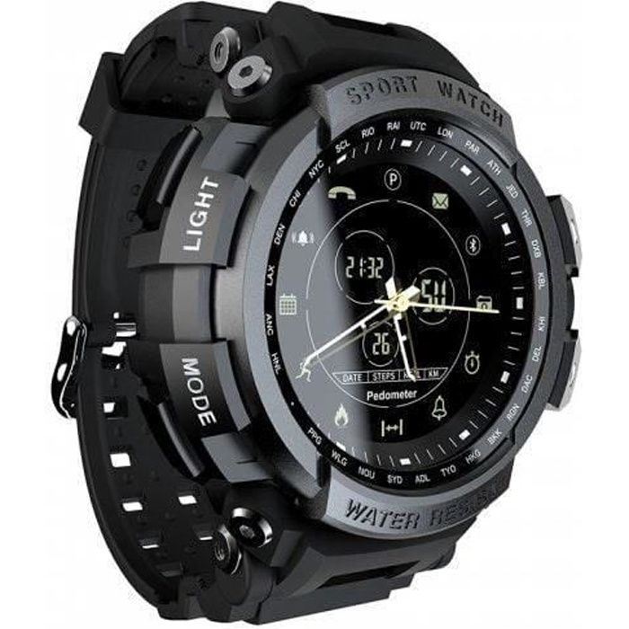 Montre connectée homme • Smartwatch • Sport Professionnel 5ATM • Rappel Numérique • Bluetooth • Pour Android et iOS