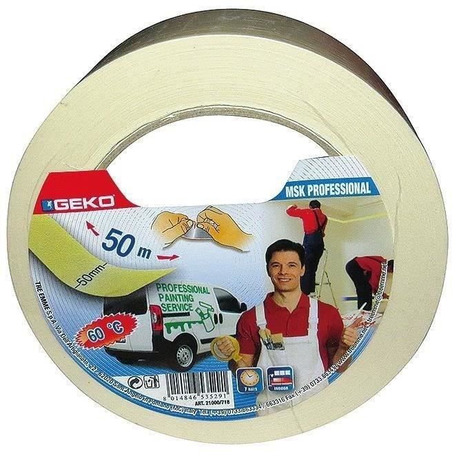 Adhésif papier masquage pro 50 mm x 50 m