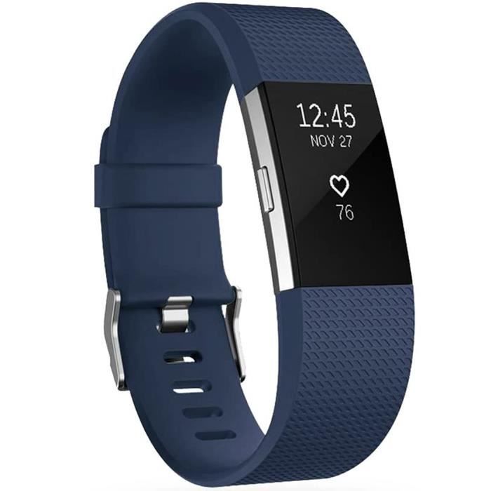 Bracelet silicone pour le Fitbit Charge 2 - Bleu foncé