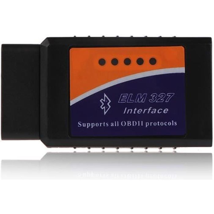 Mini ELM327 sans fil Bluetooth OBD2 Auto OBDII Code Scanner de diagnostic Lecteur Compatible avec les appareils Android et Windows