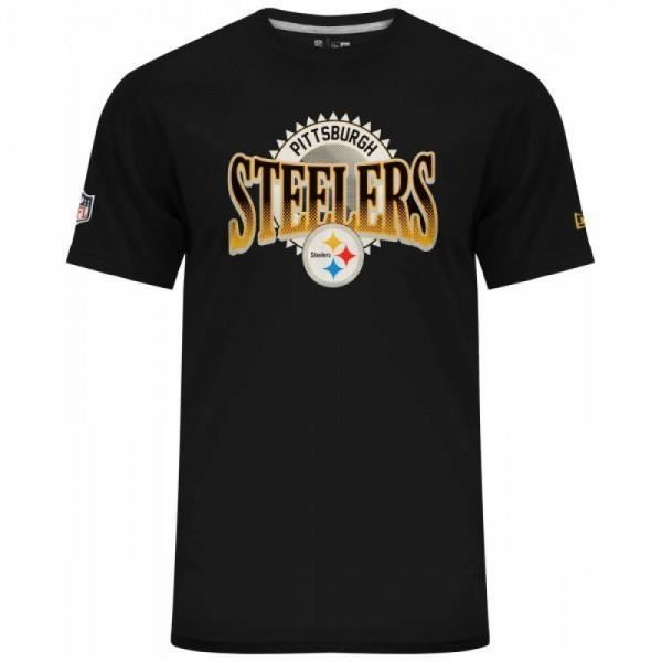 T-Shirt NFL Pittsburgh Steelers New Era Fan Pack Bleu Noir pour homme