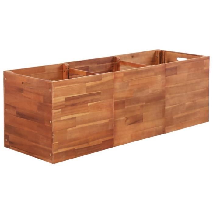 Haute qualité Jardinière Bois d'acacia 150 x 50 x 50 cm