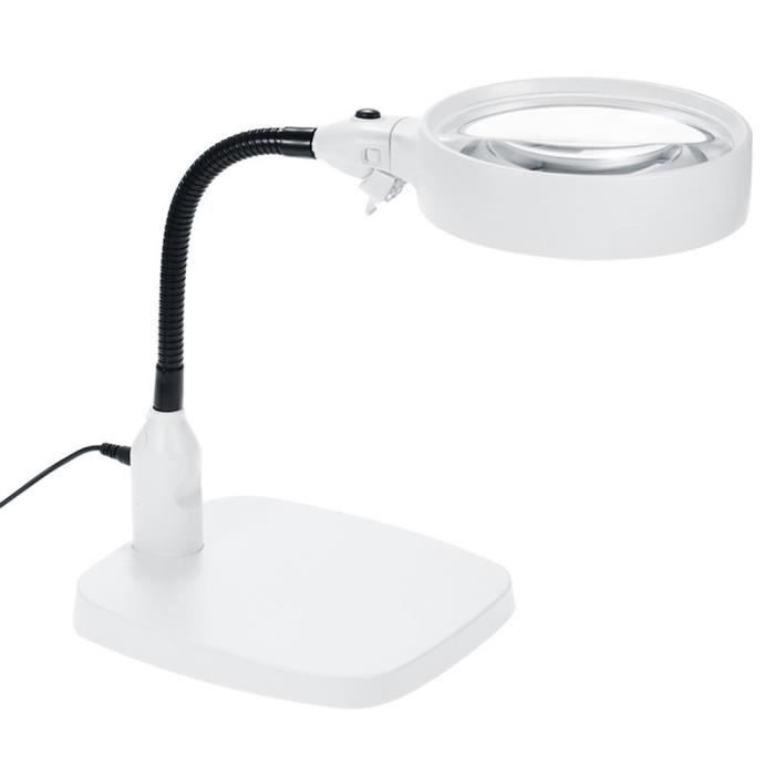 10X Loupe 6 Leds Loupe Table De Bureau Lumière Lumière Du Jour Artisanat Verre Lampe De Table Multi-fonction Bureau Loupe Lampe