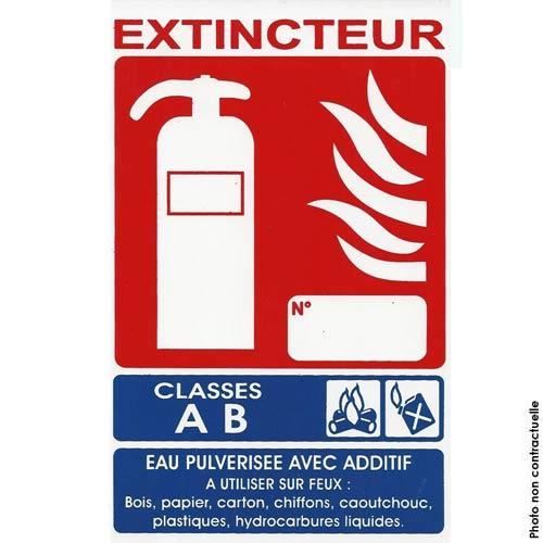 Panneau signalétique extincteur AB