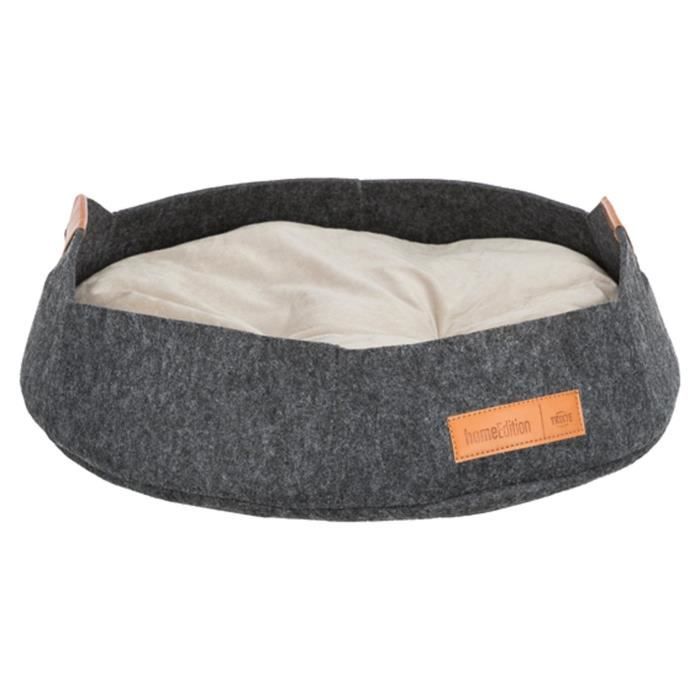 TRIXIE Lit Lotte, feutre - ø 60 cm - Anthracite - Pour chat
