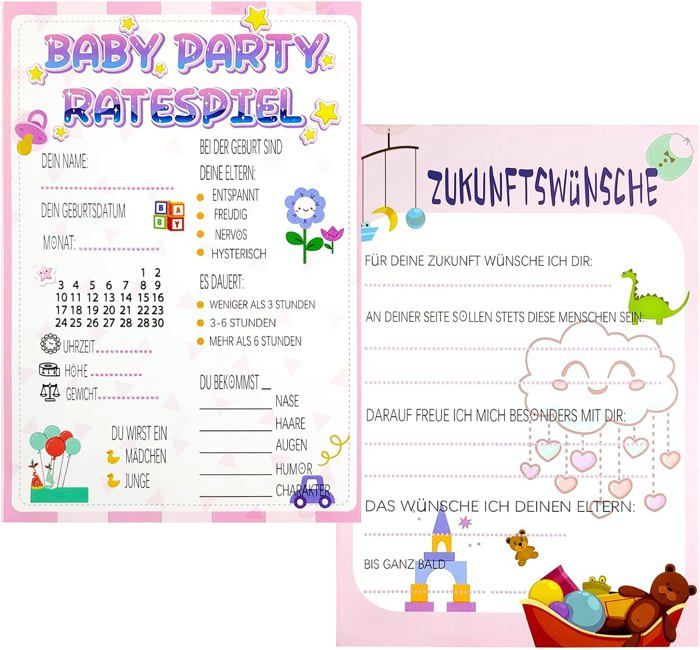 Kit De 75 Pièces Pour Baby Shower - Cadre Photo, 50 Blocs En Bois Et 24 Feutres, Pour Une Fête Créative Et Interactive ! - 8