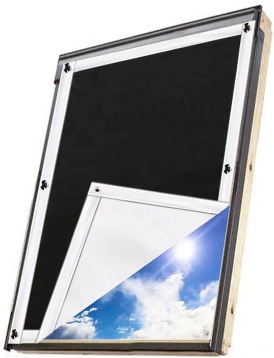 Store Occultant Sans Percage Fuloon 100x145 Cm - Portable Et Facile à Installer (Blanc)