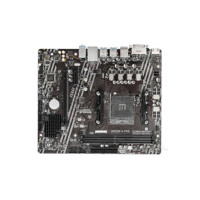 Carte mère MSI A520M-A PRO AMD A520 Socket AM4 2xDDR4 SDRAM 64 Go Micro ATX - Msi