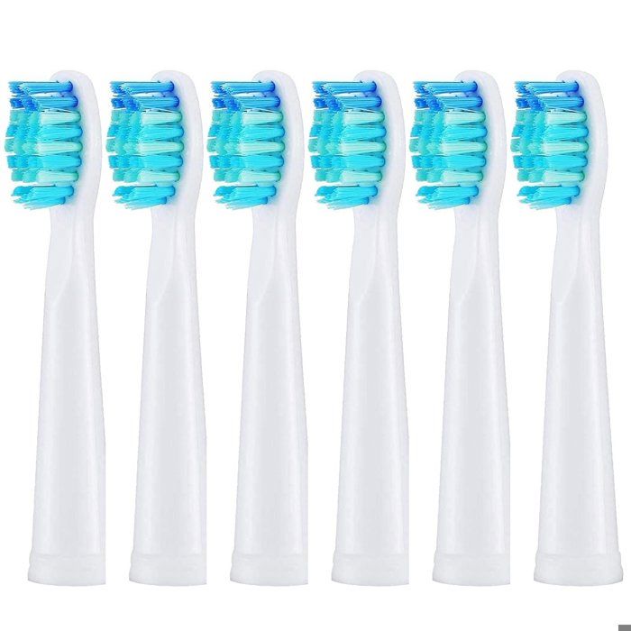 Brossettes de Rechange 6pcs Compatible with Fairywill D7/D8/FW507/FW508/FW551/FW2011/FW917/FW959/FW515/Seago SG E9 Brosse à Dents