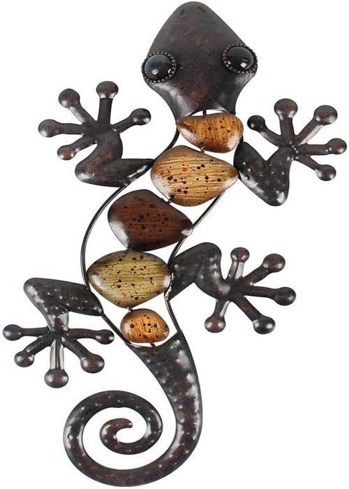 Décoration Murale En Métal Forme Oiseau – 68 X 33 Cm – Multicolore – Style Rustique – Pour Intérieur Et Extérieur