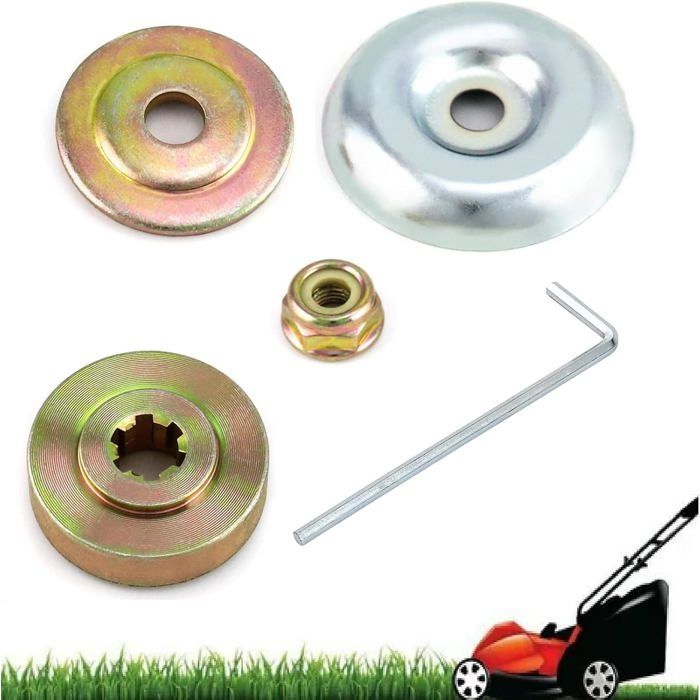 Kit Fixation Lame Débroussailleuse VIDSTW - 5 Pièces Universel, Métal