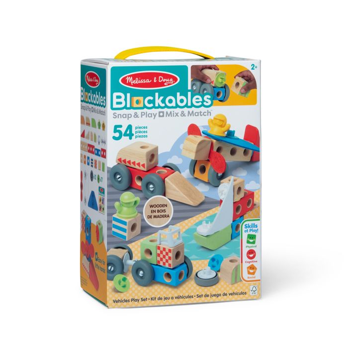 Spin Master Melissa & Doug Les Véhicules - 54 Pièces - Blockables Melissa & Doug